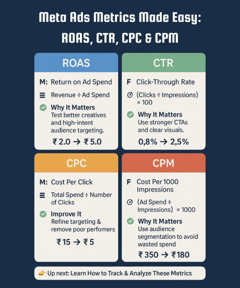 Meta and Metrics: Understand ROAS, CTR, CPC in Ads